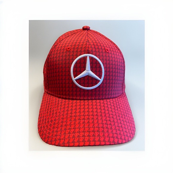 Mercedes AMG Petronas F1 Lewis Hamilton Baseball Hat Red NEW - Picture 1 of 7